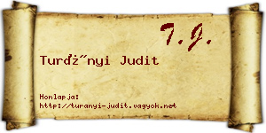 Turányi Judit névjegykártya